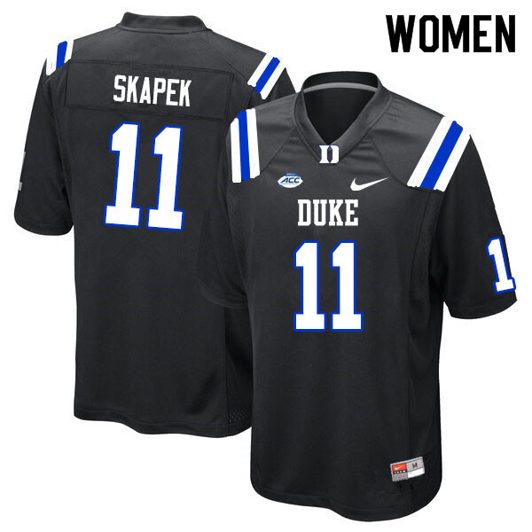 Women #11 Tim Skapek Duke Blue Devils College Football Jerseys Sale-Black - Click Image to Close